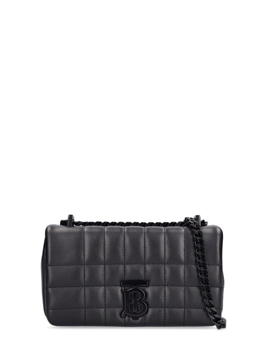 Burberry: Mini Lola quilted leather shoulder bag - Black - women_0 | Luisa Via Roma