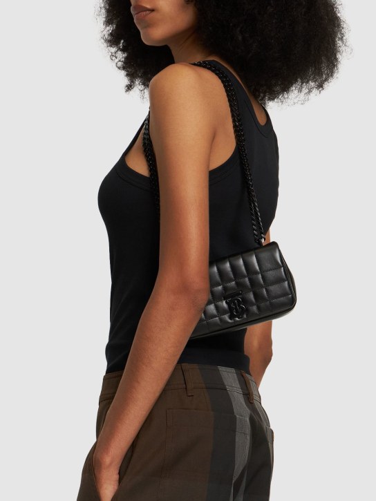 Burberry: Mini Lola quilted leather shoulder bag - Black - women_1 | Luisa Via Roma