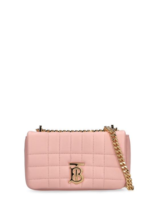 Burberry: Mini Lola quilted leather shoulder bag - Dusky Pink - women_0 | Luisa Via Roma