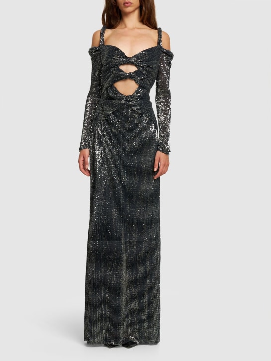 ALTUZARRA: Vestito Flakonera con paillettes - Argento - women_1 | Luisa Via Roma