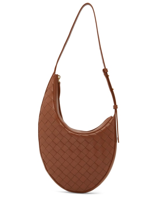 Bottega Veneta: Small Drop leather shoulder bag - Wood - women_0 | Luisa Via Roma