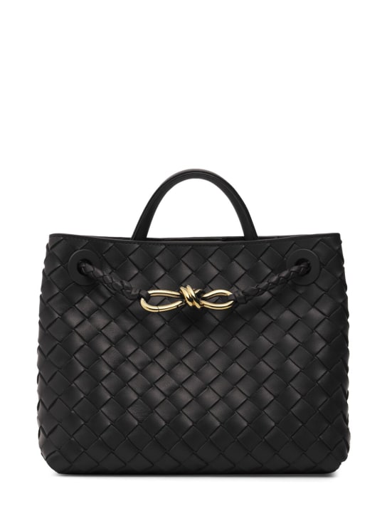 Bottega Veneta: Small Andiamo leather top handle bag - Black - women_0 | Luisa Via Roma