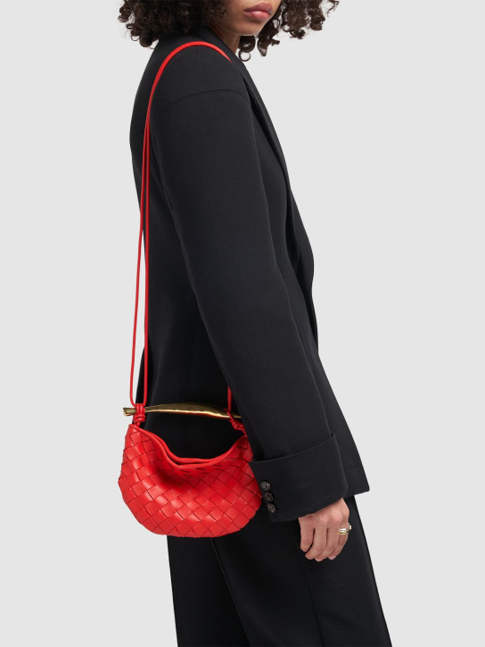 Bottega Veneta: Mini Sardine leather crossbody bag - Vernis - women_1 | Luisa Via Roma