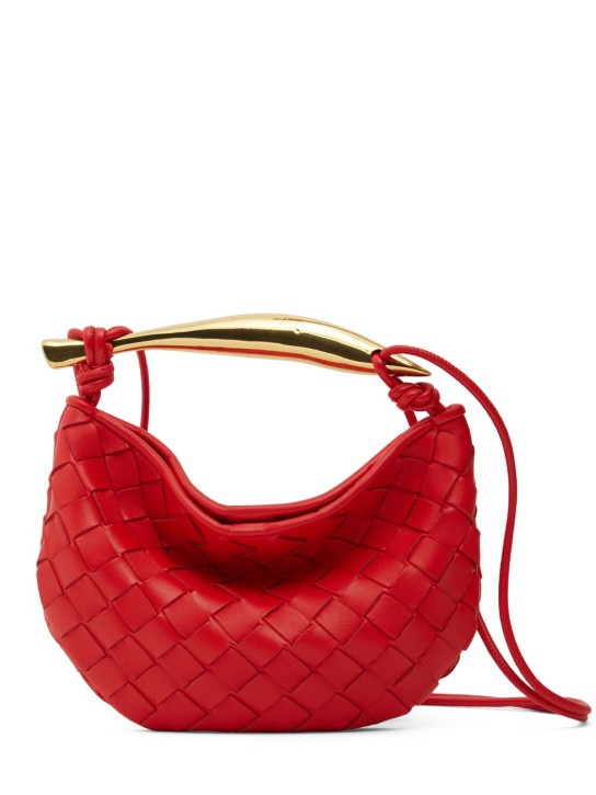Bottega Veneta: Mini Sardine leather crossbody bag - Vernis - women_0 | Luisa Via Roma