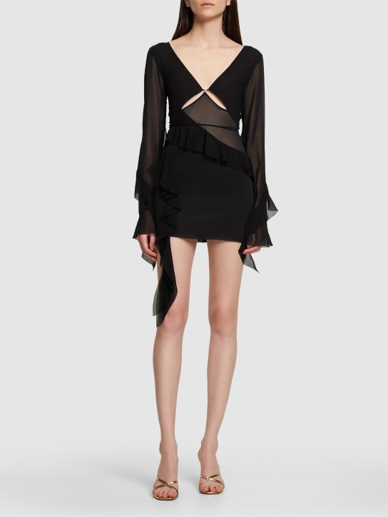 Bec + Bridge: Vestito Aurelie con frange - Nero - women_1 | Luisa Via Roma