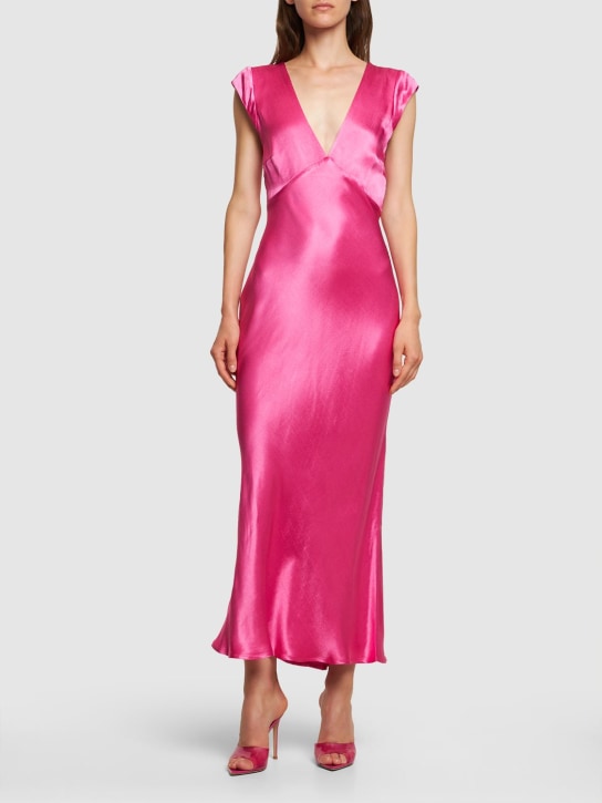 Bec + Bridge: Indi viscose maxi dress - Dark Pink - women_1 | Luisa Via Roma