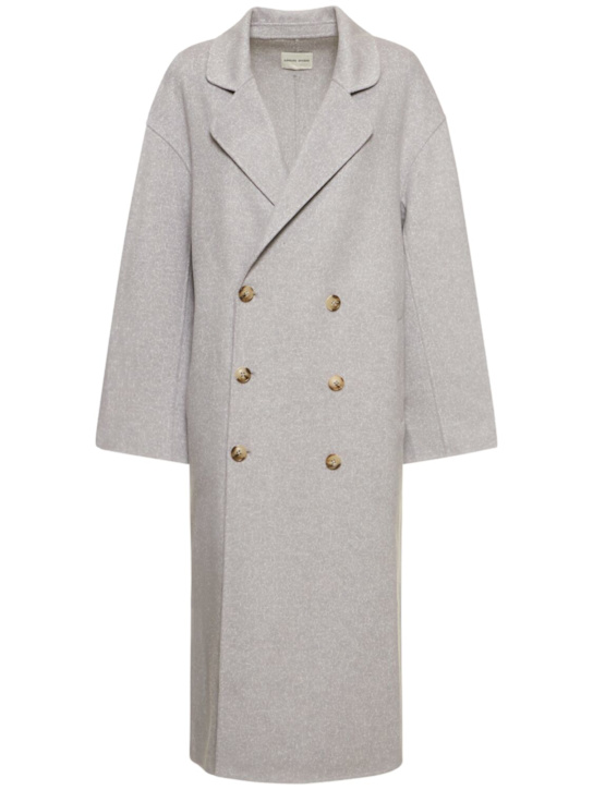 Loulou De Saison: Cappotto doppiopetto Borneo in lana - Grigio - women_0 | Luisa Via Roma