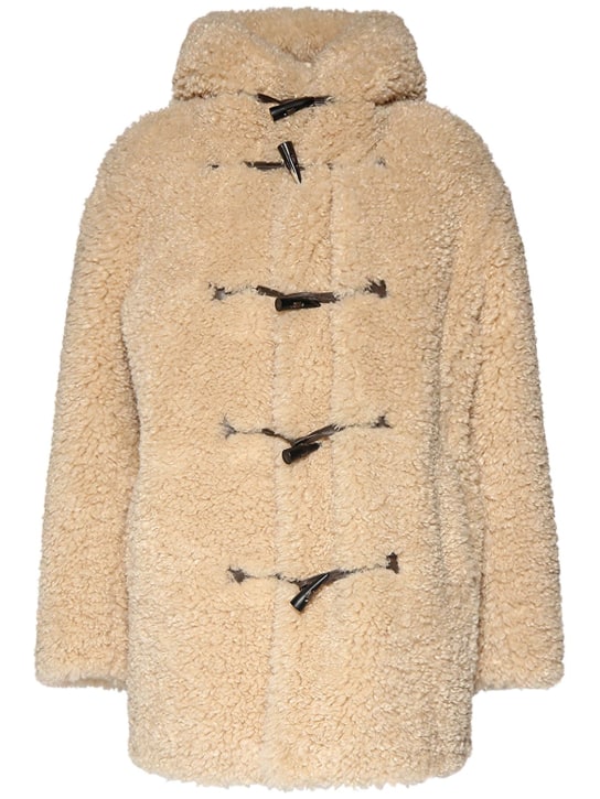Marant Etoile: Florene faux shearling coat - women_0 | Luisa Via Roma
