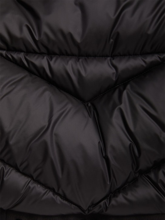Moncler: Mira nylon down jacket - Siyah - kids-girls_1 | Luisa Via Roma