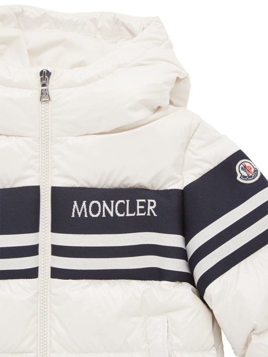 Moncler: Mangal shiny poly down jacket - Doğal - kids-boys_1 | Luisa Via Roma