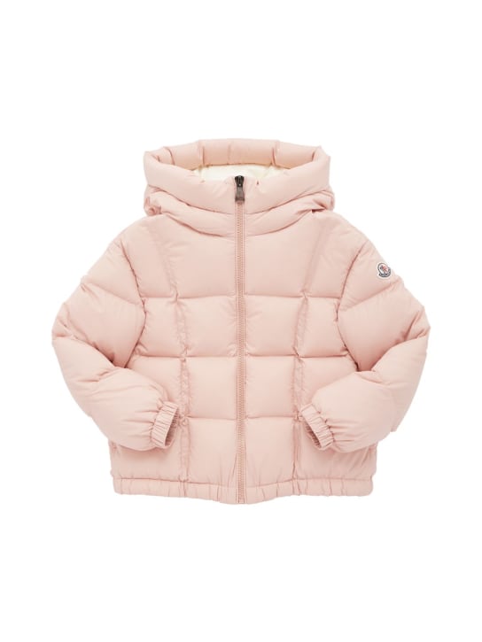 Moncler: Ana opaque nylon down jacket - Light Pink - kids-girls_0 | Luisa Via Roma