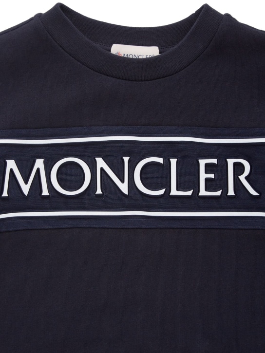 Moncler: Sweatshirt aus Baumwolle - Dunkelblau - kids-girls_1 | Luisa Via Roma
