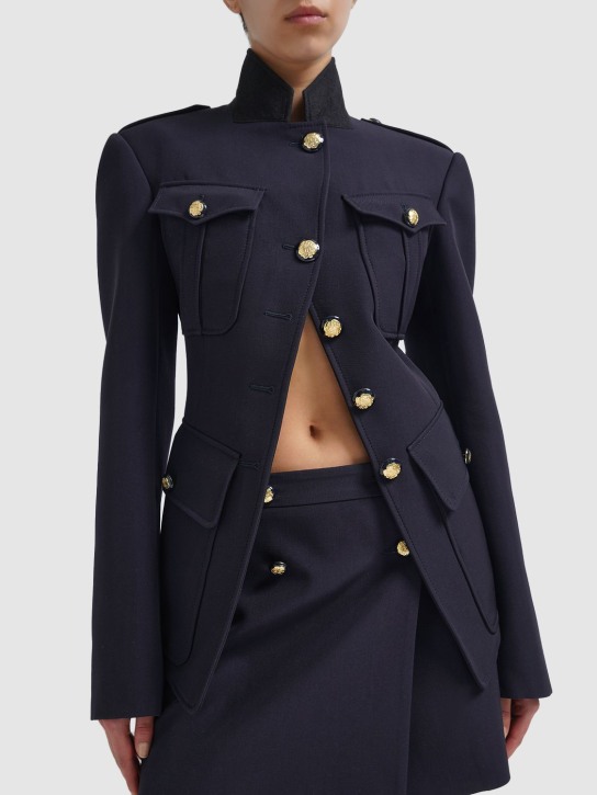 Trench-coat Court Pour Femme En Laine Mélangée - Veste Croisée à Col Cranté, Style élégant Et Polyvalent