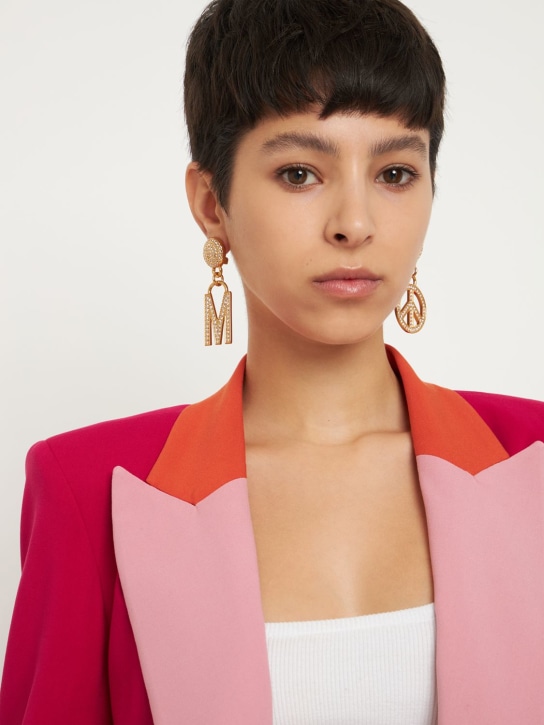 Moschino: Asymmetrische Ohrringe mit Kristallen - Gold/Kristall - women_1 | Luisa Via Roma