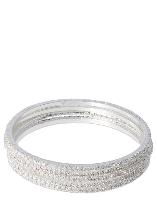 Magda Butrym: Set of 5 crystal cuff bracelets - Silver - women_0 | Luisa Via Roma