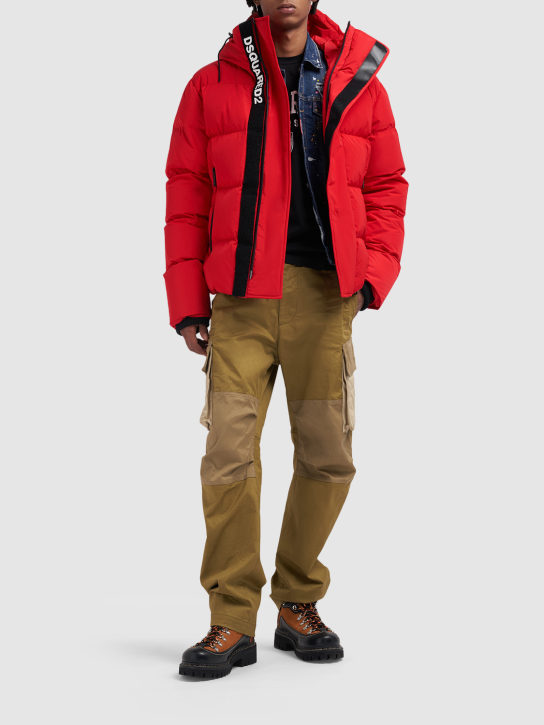 Dsquared2: Hooded down jacket - Red - men_1 | Luisa Via Roma