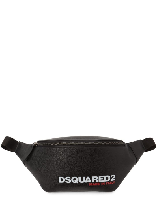 Dsquared2: Bob leather belt bag - Black - men_0 | Luisa Via Roma