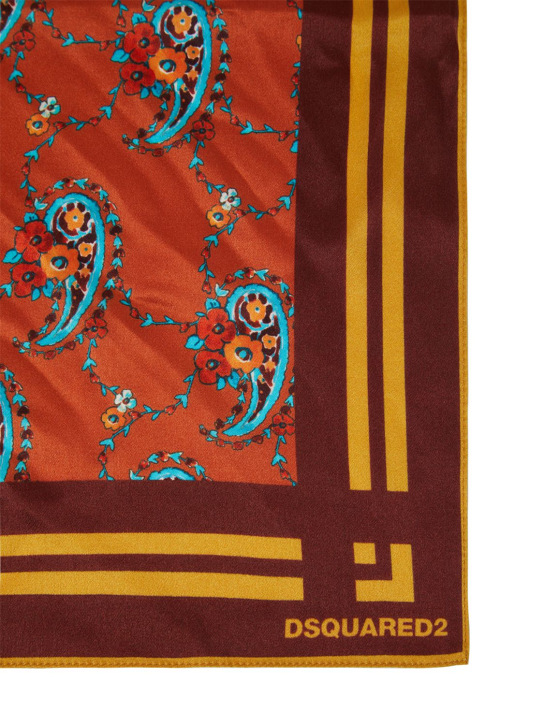 Dsquared2: Printed silk foulard - men_1 | Luisa Via Roma