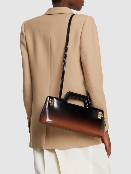 Ferragamo: Wanda leather top handle bag - women_1 | Luisa Via Roma