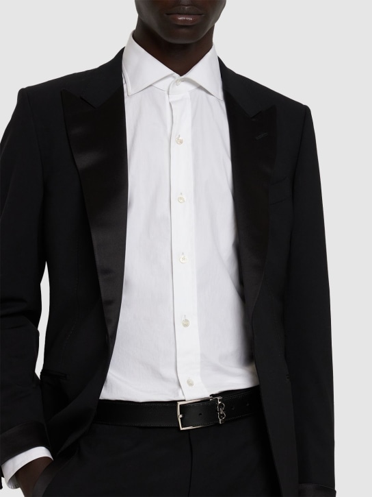 Ferragamo: 3.5cm Reversible leather belt - men_1 | Luisa Via Roma