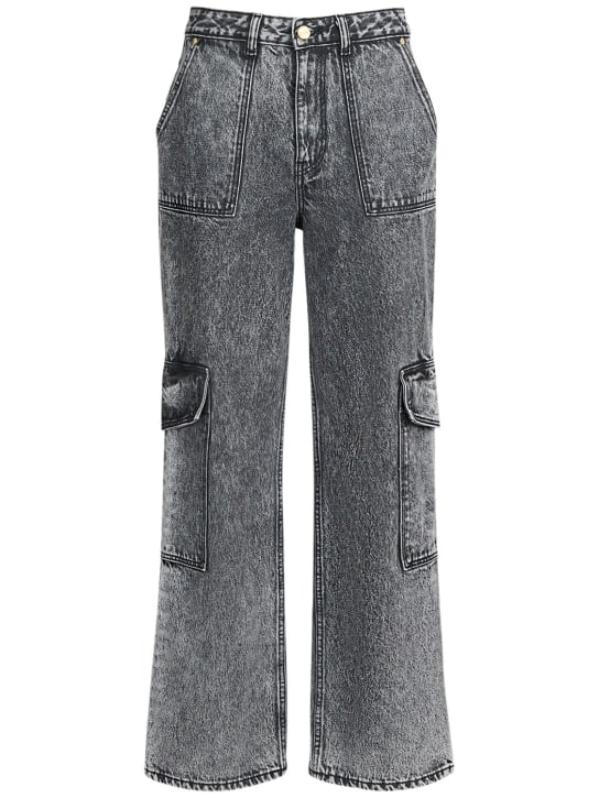 Angi washed denim cargo jeans - GANNI - Women | Luisaviaroma