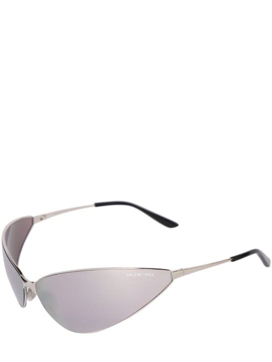 Balenciaga: 0315S Razor Cat metal sunglasses - Silver - women_1 | Luisa Via Roma