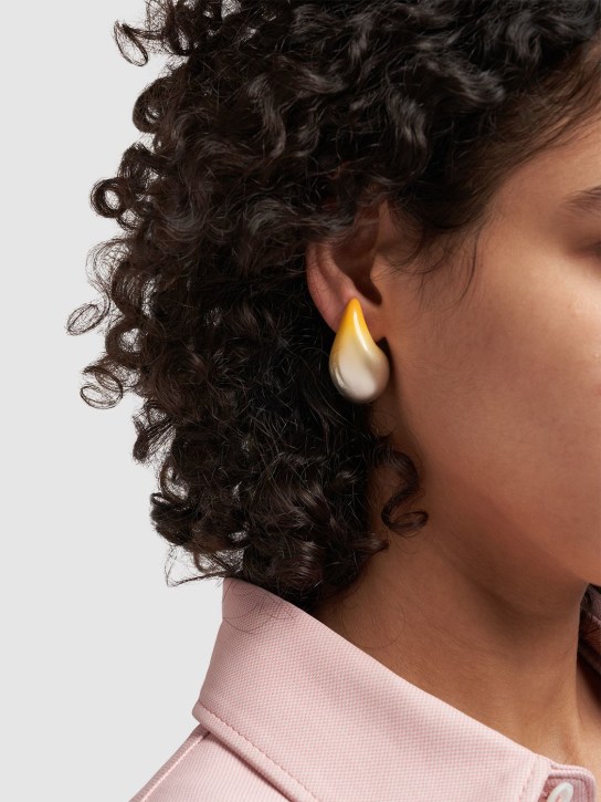 Bottega Veneta: Boucles d'oreilles en argent massif Drop - Mango - women_1 | Luisa Via Roma