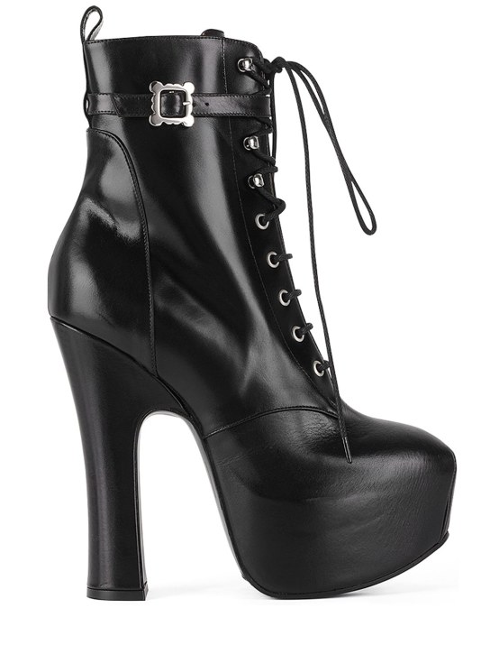 Vivienne Westwood: 150mm Pleasure leather ankle boots - Siyah - women_0 | Luisa Via Roma
