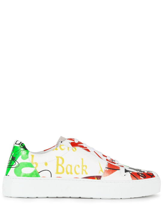 Vivienne Westwood: Sneakers low top Classic in pelle 10mm - Multicolore - women_0 | Luisa Via Roma