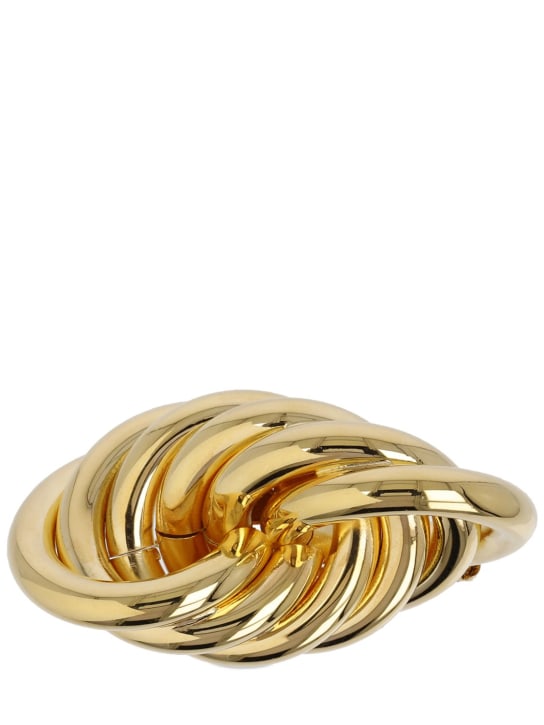 Jil Sander: Wrinkled brooch - Gold - women_0 | Luisa Via Roma