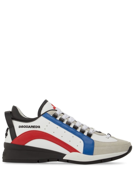 Dsquared2: Legendary low top sneakers - Red/White/Blue - men_0 | Luisa Via Roma