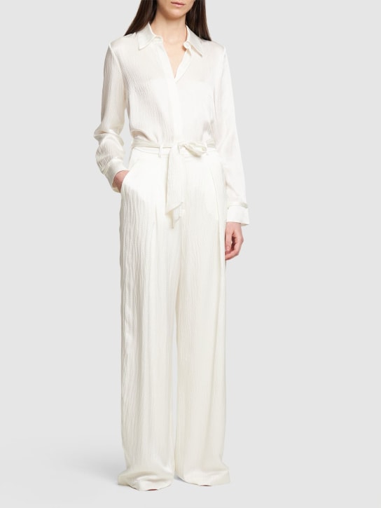 Gabriela Hearst: Cruz classic silk crepe shirt - Ivory - women_1 | Luisa Via Roma