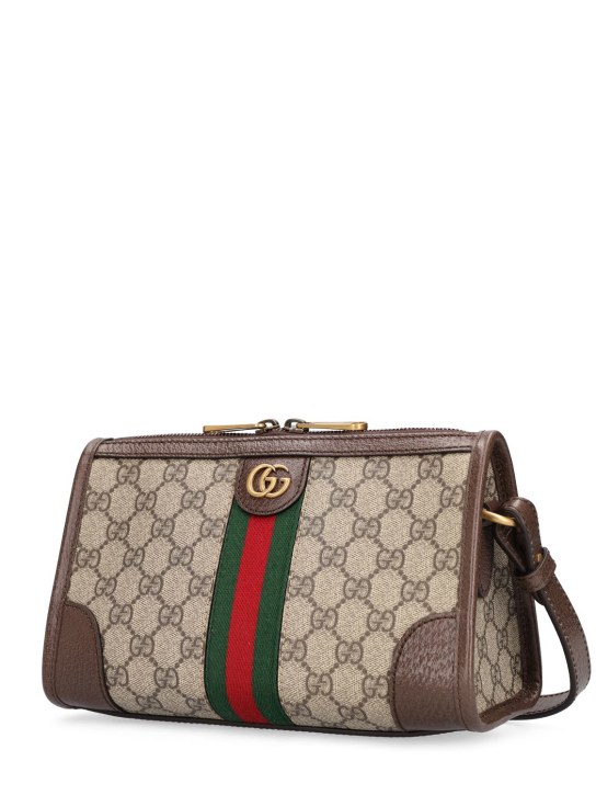 Gucci: GG supreme messenger bag - Beige/Ebony - women_1 | Luisa Via Roma