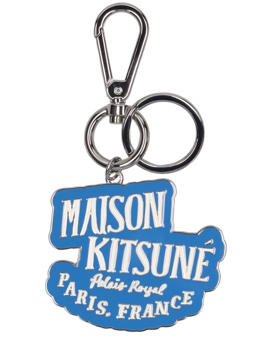 Maison Kitsuné: Palais royal key ring - Sapphire - men_0 | Luisa Via Roma