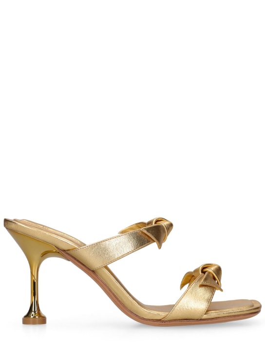 Alexandre Birman: 85毫米Clarita金属色皮革穆勒鞋 - 金色 - women_0 | Luisa Via Roma