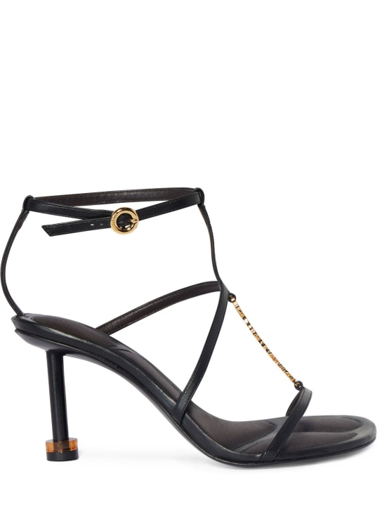 Jacquemus: 80mm Leather sandals - women_0 | Luisa Via Roma