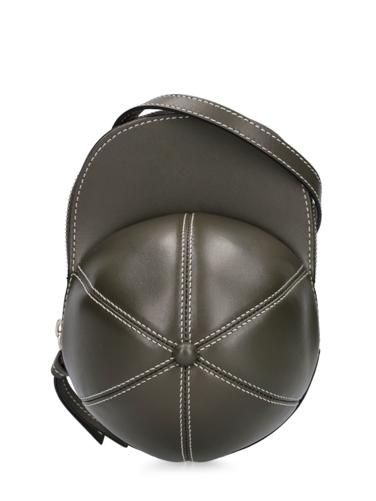 JW Anderson: Midi cap leather bag - Dark Olive - women_0 | Luisa Via Roma