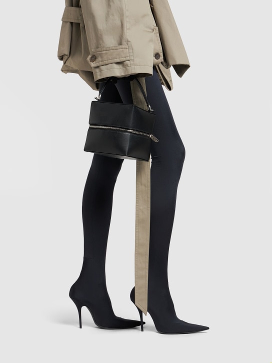 Balenciaga: 4X4小号皮革手提包 - 黑色 - women_1 | Luisa Via Roma