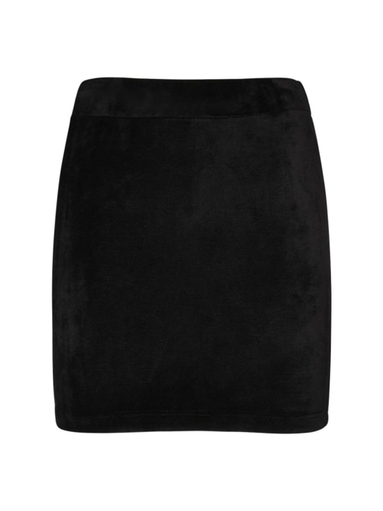 Balenciaga: Mini falda de mezcla de viscosa - Negro - women_0 | Luisa Via Roma