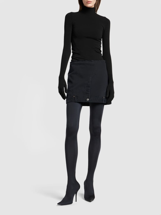 Balenciaga: Upside Down cotton skirt - Black - women_1 | Luisa Via Roma