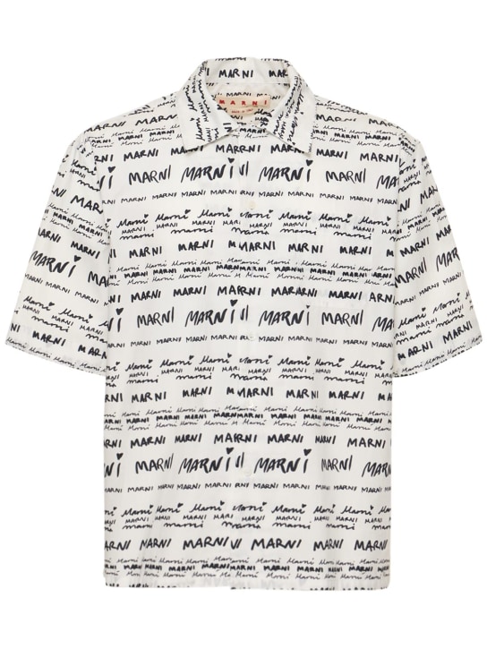 Marni: Camisa de algodón popelina con manga corta - men_0 | Luisa Via Roma
