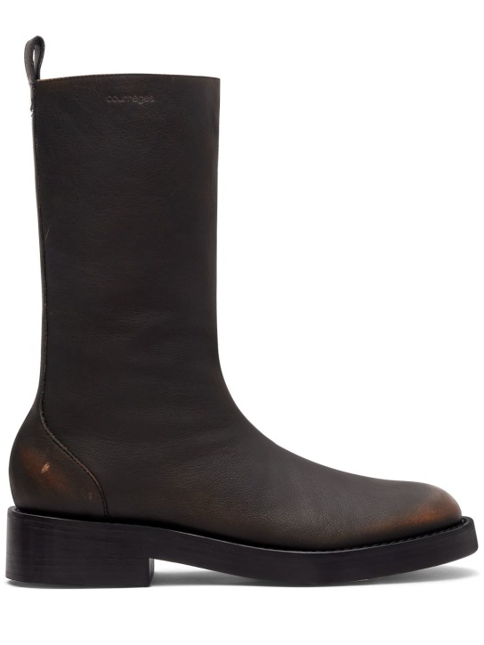 Courrèges: Leather tall boots - men_4 | Luisa Via Roma