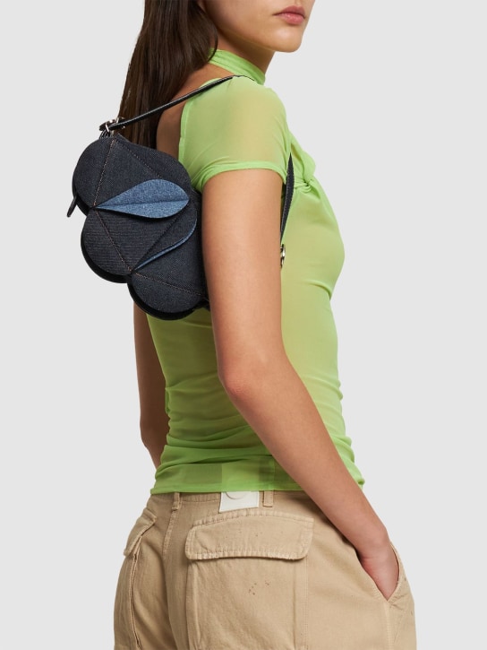 Coperni: Origami denim shoulder bag - Koyu Lacivert - women_1 | Luisa Via Roma
