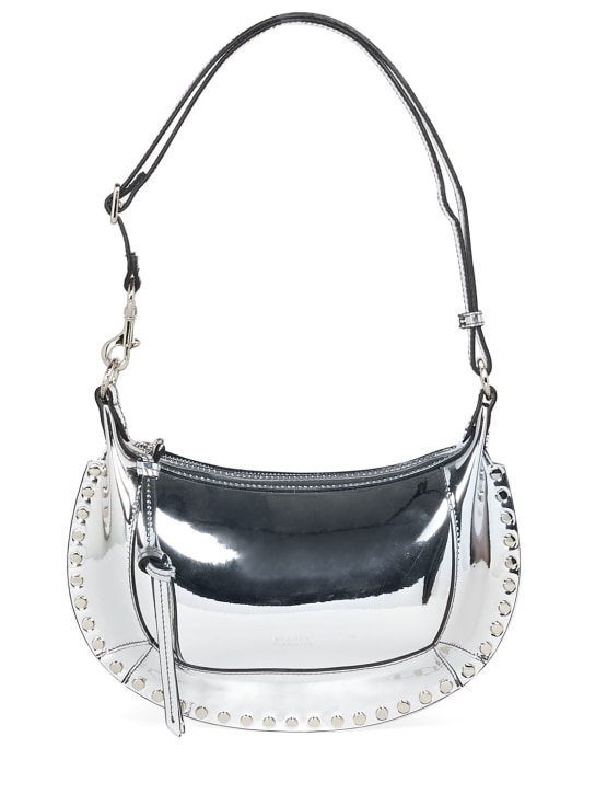 Isabel Marant: Oskan Moon mirror effect shoulder bag - Silver - women_0 | Luisa Via Roma