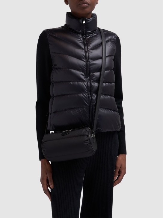 Moncler: Keoni New quilted nylon shoulder bag - Siyah - women_1 | Luisa Via Roma