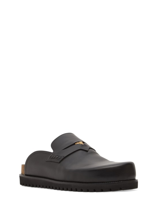 Versace: Leather mules - men_2 | Luisa Via Roma