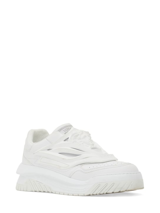 Versace: Leather sneakers - men_2 | Luisa Via Roma