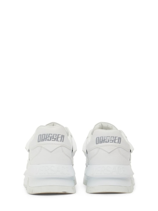 Versace: Leather sneakers - men_5 | Luisa Via Roma
