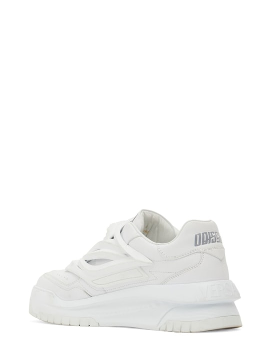 Versace: Leather sneakers - men_3 | Luisa Via Roma
