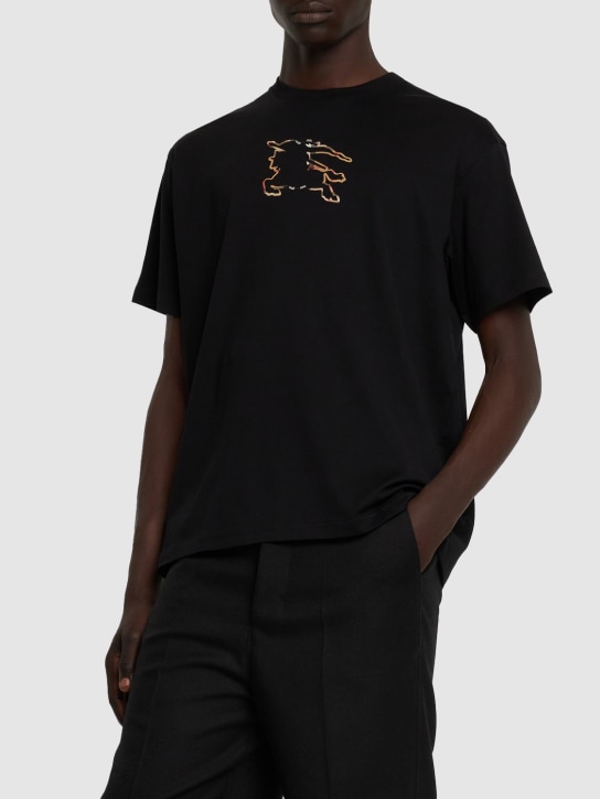 Burberry: T-Shirt aus Baumwolljersey „Padbury“ - men_2 | Luisa Via Roma